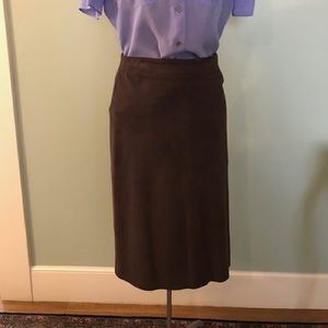 Vintage Marks & Spencers Brown A-Line Skirt UK 8
